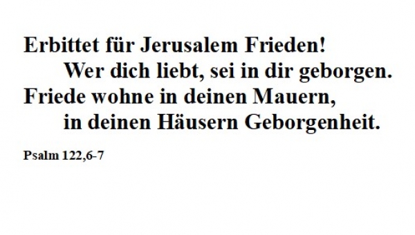 Frieden für das Heilige Land