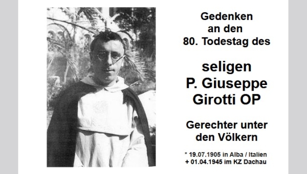 Gottesdienste zum 80. Todestag des sel. P. Giuseppe Girotti
